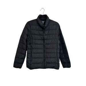 Uniqlo Ultra Light Down Puffer Jacket Size L Black Water Repellent Packable